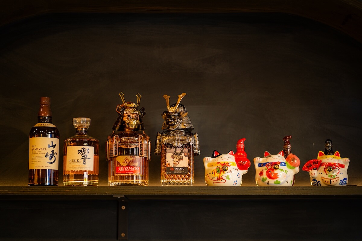 Japanese whisky display