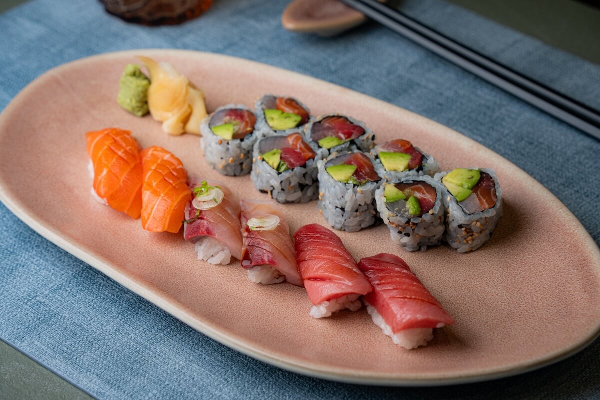 Assorted sushi rolls